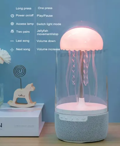 Lámpara Medusa Parlante Bluetooth Altavoz Luces