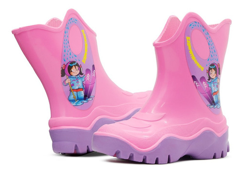 Bubble Gummers® Moon 13-22 Rosa/lila Bota Lluvia Niña 