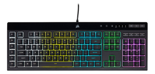 Teclado Gamer Corsair K55 Rgb Pro Lite, Teclas Macro, Inglés Color Del Teclado Negro