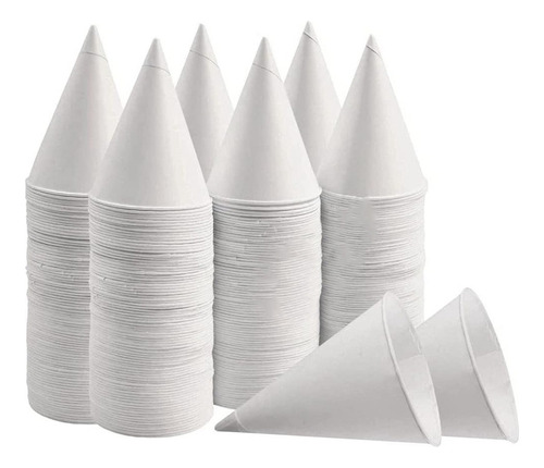 Copas Cónicas De Papel Blanco, Tazas De Cono De Nieve, Cono