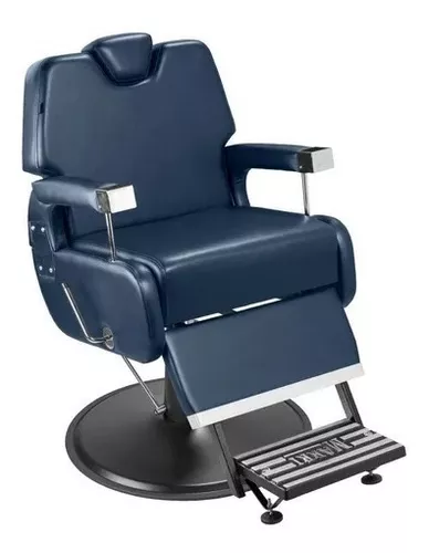 Cadeira De Barbeiro Reforçada Reclinável Preta Base Estrela Cor