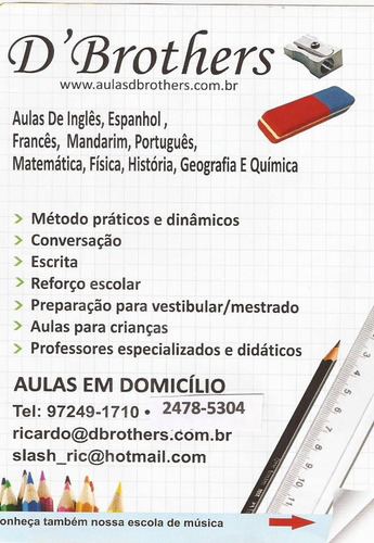 Aulas Particulares Dbrothers 
