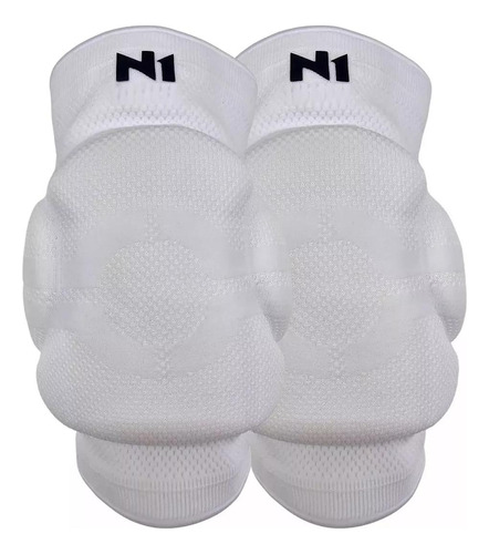 Joelheira Vôlei Profissional Knit 3d Spry N1 Sport Cor Branco Tamanho G