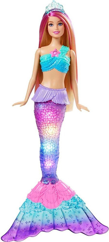 Muñeca Barbie Dreamtopia Twinkle Lights Mermaid Hdj36 Mattel