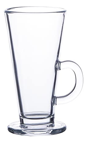Conjunto 6 Tazas Transparentes 250ml Para Café, Capuchino Y