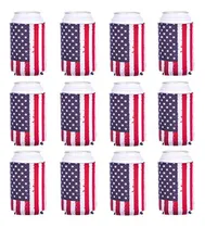 Comprar Funda Enfriadora Neopreno 12pcs Bandera Usa Para Latas Y Bot