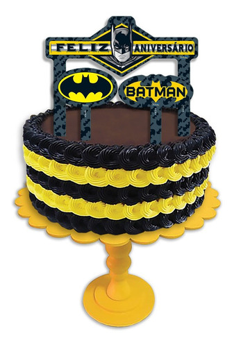  Festcolor topper bolo festa batman geek  04 unidades