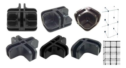 Conectivos Conectores Balcão Vidro Modulado Kit 30 Peças