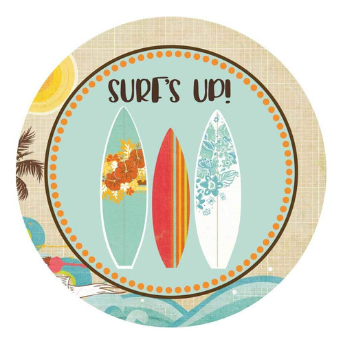 Etiquetas De Pegatinas De Surf's Up Surfer  Pegatinas D...