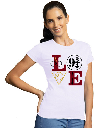 Playera Blanca Harry Potter Love