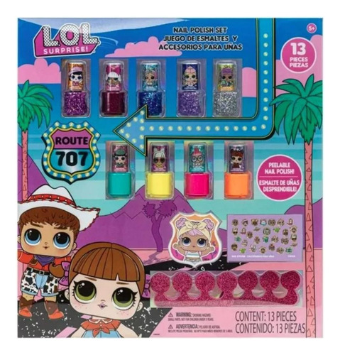 Juego De Belleza Para Niña Cosméticos Uñas Lavable 2