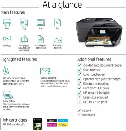 Imagen 7 de 8 de Nueva Impresora Inalámbrica Todo En Uno Hp Officejet Pro...
