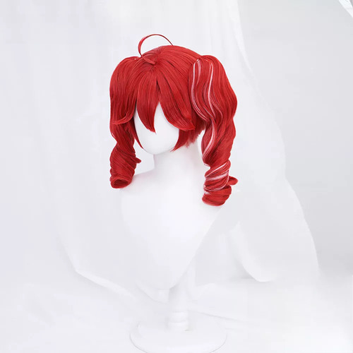 Peluca Kasane Teto Para Cosplay, Color Rojo