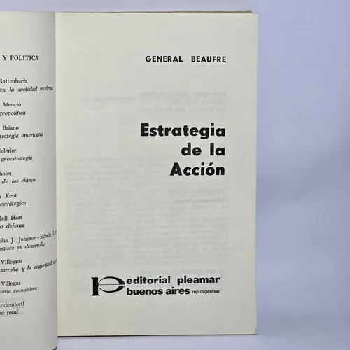 Antiguo Libro Estrategia De La Acción Baufre 1973 Ro 2393 (Usado)