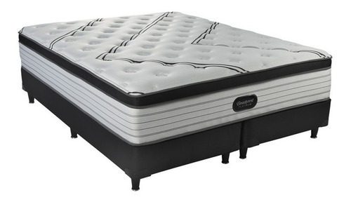 Simmons Beautyrest Platinum - Blanco/Gris oscuro - Queen - 200 cm - 160 cm (Incluye: Con base dividida)