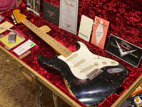 Guitarra Fender Custom Shop Stratocaster 1956 Heavy Relic Black