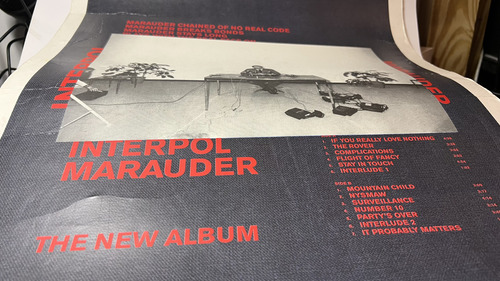 Serigrafia Interpol Marauder Poster Original Artwork (Usado)