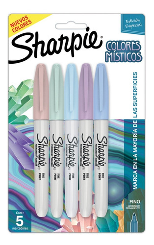 Marcadores Permanente Punta Fina Sharpie Mistic X5 Colores