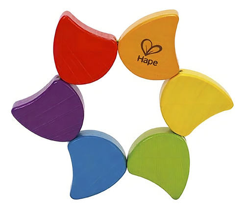 Sonajero Arcoiris De Madera Hape