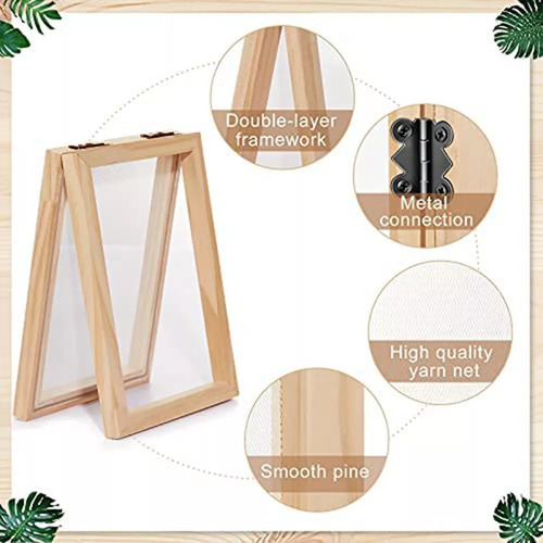 X 3 Piezas De Moldes Para Fabricación De Papel,