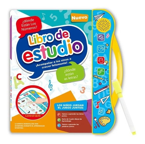 Libro Tactil Didáctico Para Niños Aprende Español E Ingles