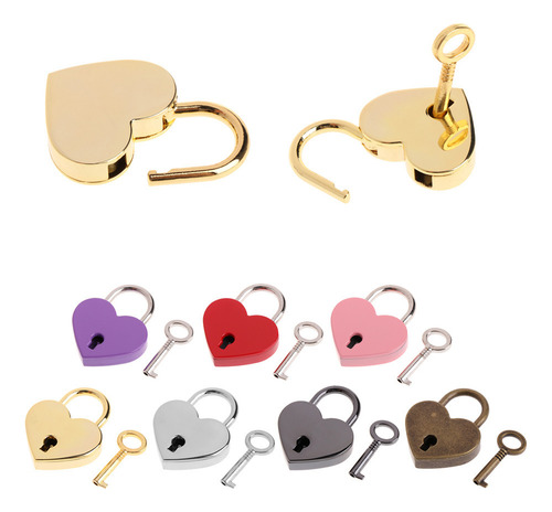 - Mini Candado De Amor Vintage En Forma De Corazón Con