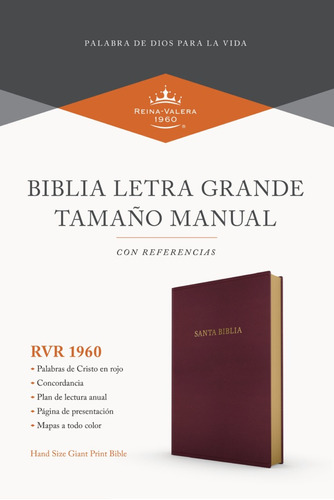 Biblia Letra Grande Rvr 1960 - Tamaño Manual Roja - Libro