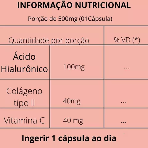 Colágeno Tipo 2 - 40mg + Ácido Hialurônico 100mg