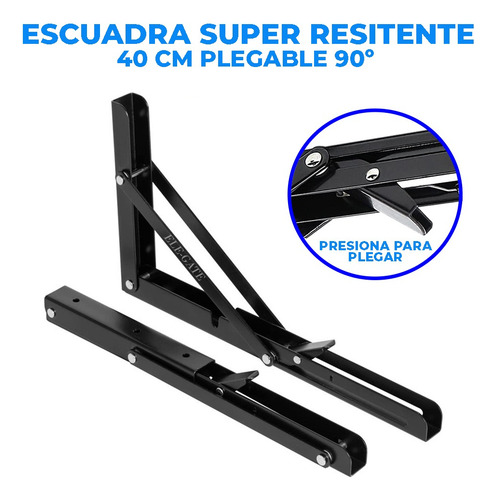 Par De Mensula Abatible Para Repisa Soporte Plegable 40cm