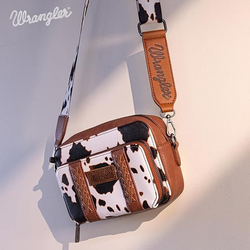 Cartera Deportiva Wrangler Cowgirl A Importada Original Café
