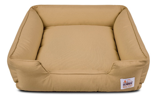 Cama Para Cachorro Com Zíper Impermeável - Gg - Caminha Pet Cor Marrom-claro Desenho Liso