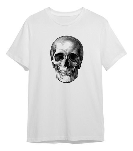 Camiseta Camisa Caveira Sketch Skull Casual Dtf Ref1540