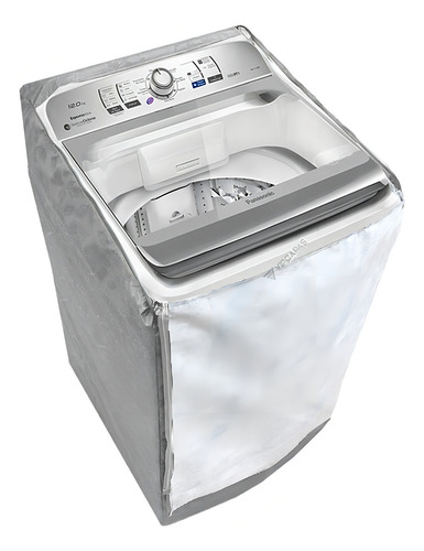 Capa Para Maquina De Lavar Panasonic 12 Kg 14 Kg 16 Kg Ziper Cor Cinza
