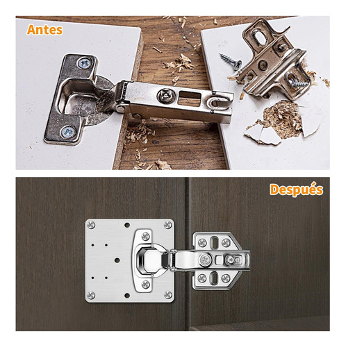 Kit De Placa De Reparación Bisagras De Gabinete De 6 Piezas