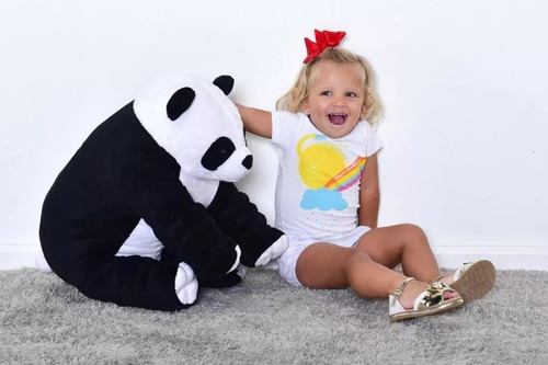 Panda De Pelúcia Urso 50cm Bebê Almofada Antialérgico Grande