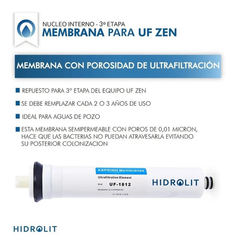 Imagen 2 de 5 de Repuesto Uf Zen Membrana