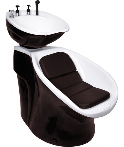 Cadeira Lavatório Cabeleireiro Neon Shampoo Retro -bullon Cor Marrom Com Branco