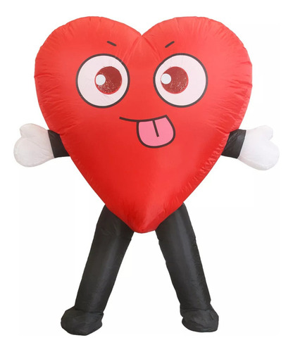 Disfraz Inflable Up Con Forma De Corazón, Mascota Love Red!