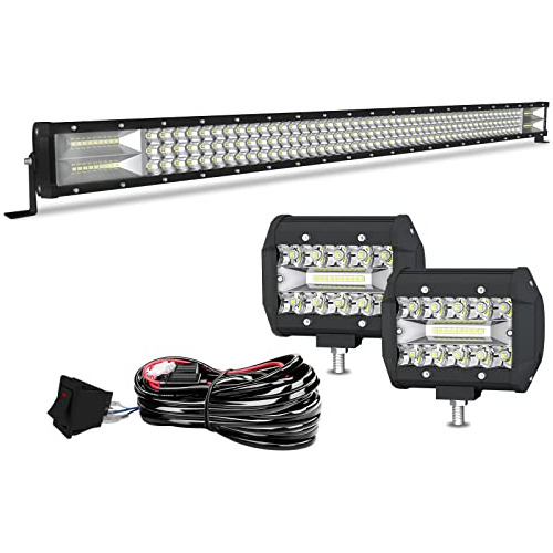 Barra De Luz Led Triple Row De 42 Pulgadas Tformer 576w...