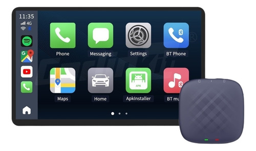 4+64 Carplay Ai Box Androi 12.0 Inalámbrico Applepie 3 O