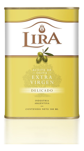 Aceite de oliva extra virgen suave Lira en lata500 ml 