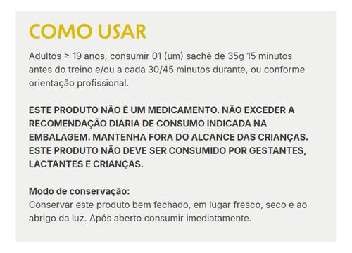 Gel Intra Treino 10 Sachês 35g Limão Siciliano True Source