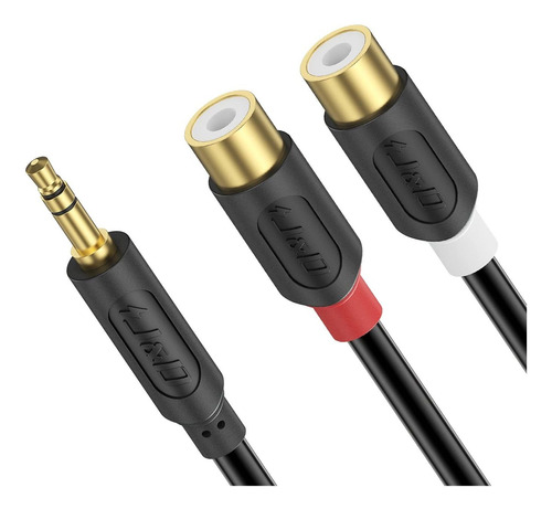 J&d 3.5 Mm A 2 Rca Cable, Gold Plated Audiowave Series 3.5m