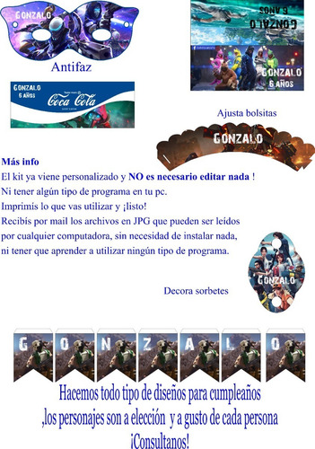 Free Fire Kit Imprimibles Cumpleaños Personalizados