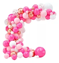 Comprar Arco De Globos Rosa Fucsia Confetti Barbie Decoracion Cumple