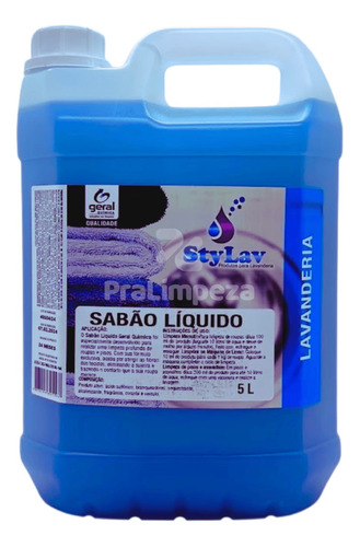 Sabão Líquido Concentrado | Lava Roupas Profissional - 5 L