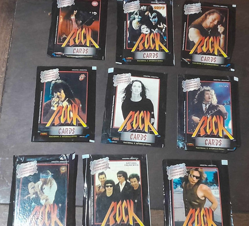 9 Sobres De Figuritas Diferentes * Rock Cards * 1997