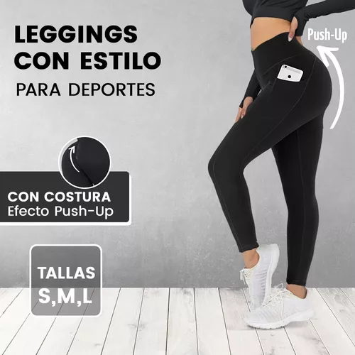 Leggins Gris Levanta Cola Efecto Push Up S –