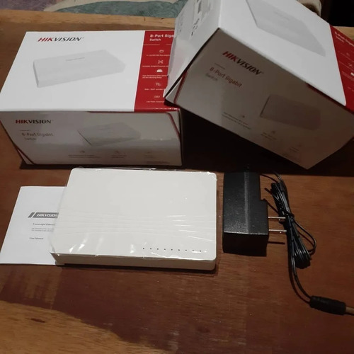 Imagen 2 de 10 de Switch De Red 100/1000 Mbps 8 Puertos Hikvision Ds-3e0508d-e