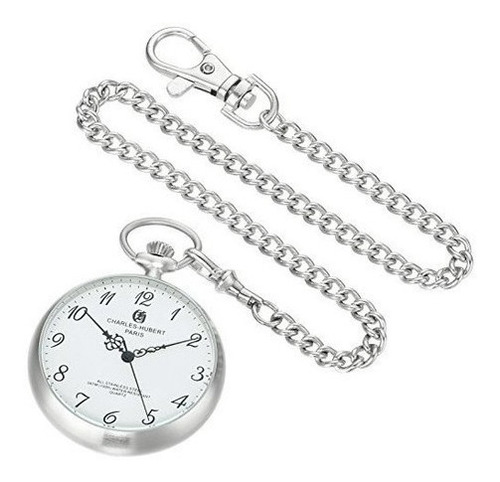 Reloj De Bolsillo De Cuarzo De Acero Inoxidable Charleshuber